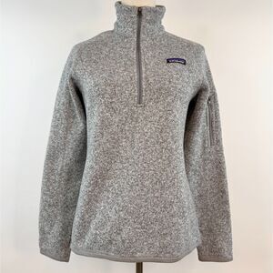 Patagonia's Women's Gray Heather Better Sweater Quarter Fleece Pullover Size M